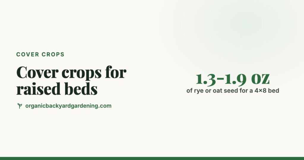 Cover Crops for Raised Beds: What to Sow, How Much, and How to End It