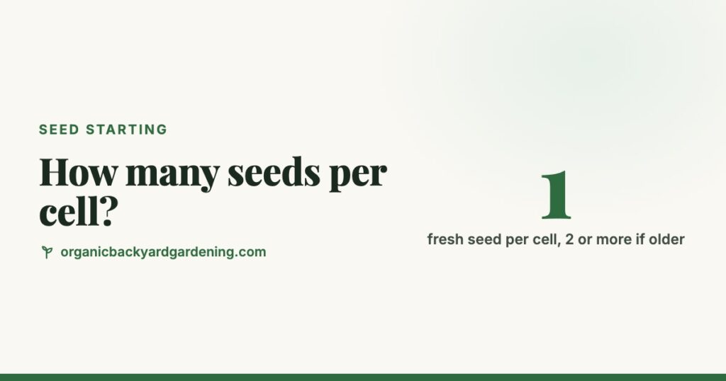 How Many Seeds per Cell? Chart by Crop