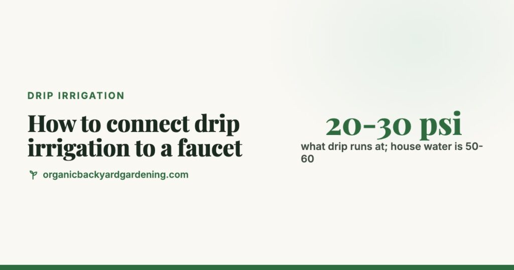 How to Connect Drip Irrigation to an Outdoor Faucet