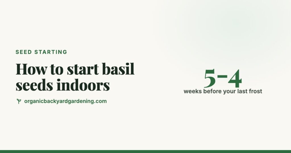 How to Start Basil Seeds Indoors