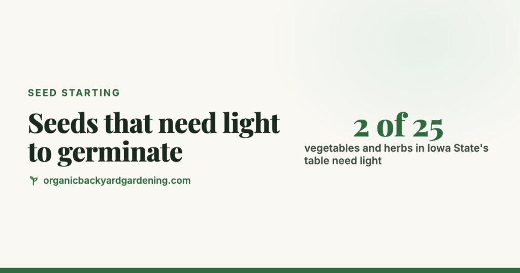 Seeds That Need Light to Germinate (and Seeds That Need Dark)