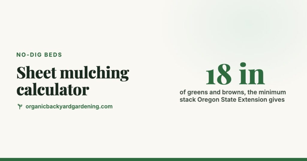 Sheet Mulching Calculator: Cardboard and Compost for a No-Dig Bed