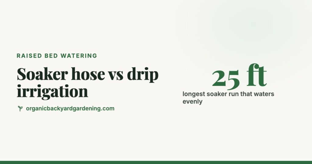 Soaker Hose vs Drip Irrigation for Raised Beds