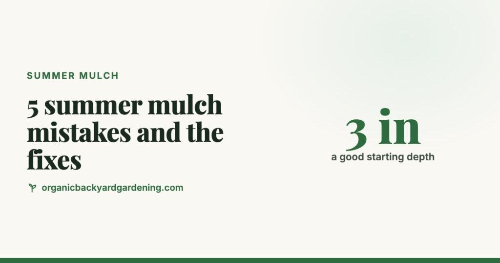 Summer mulch mistakes guide card